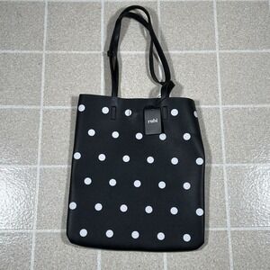 Brand‎ New Rubi Polka Dot Tote Bag Black And White NWT